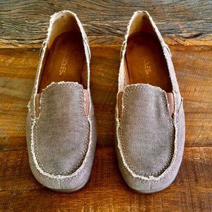 Aerosoles So Soft Canvas Brown Loafers